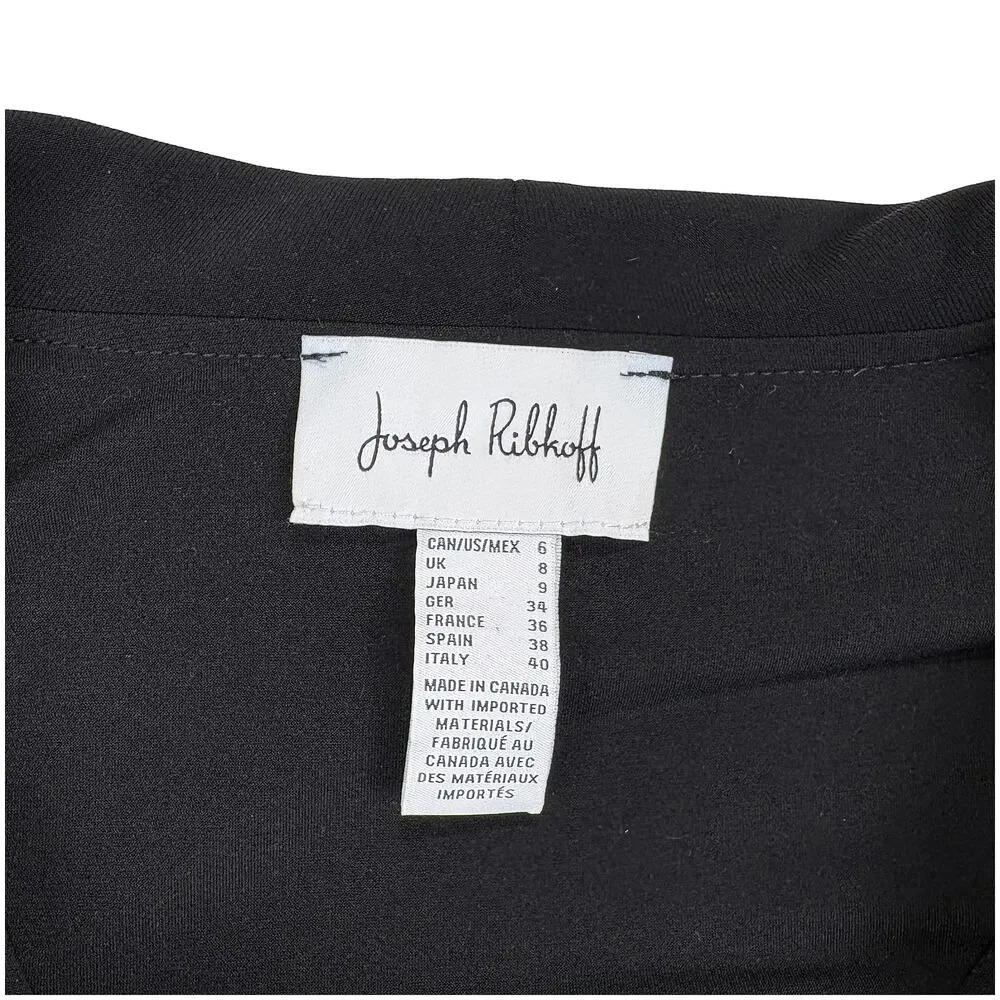 Joseph Ribkoff Sleeveless Cowl Neck Tunic Womens 6 Black A-Line Pockets
